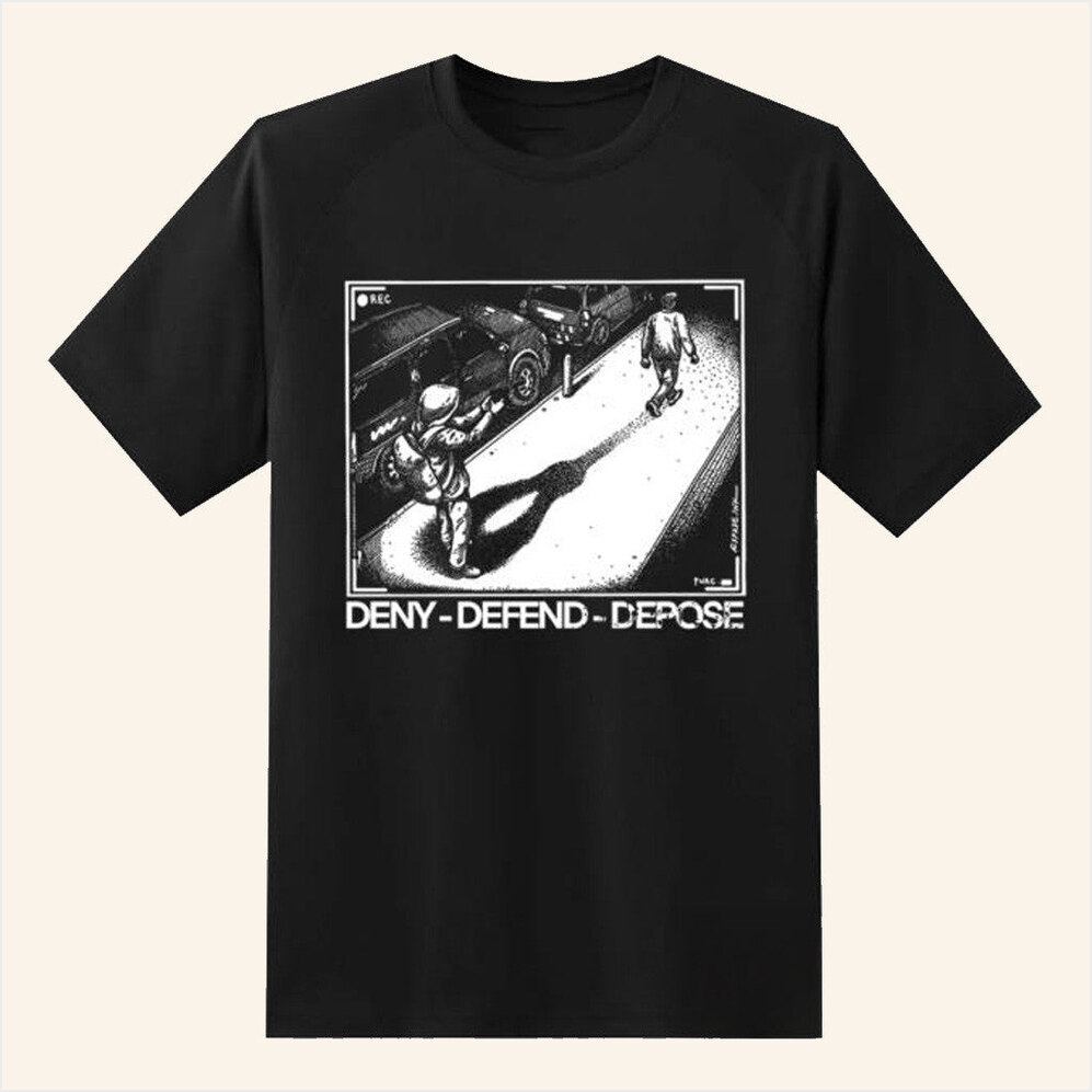 Deny Defend Depose T-Shirt Punk With A Camera Merch Gift Ideas For Husband BFF Birthday Gifts