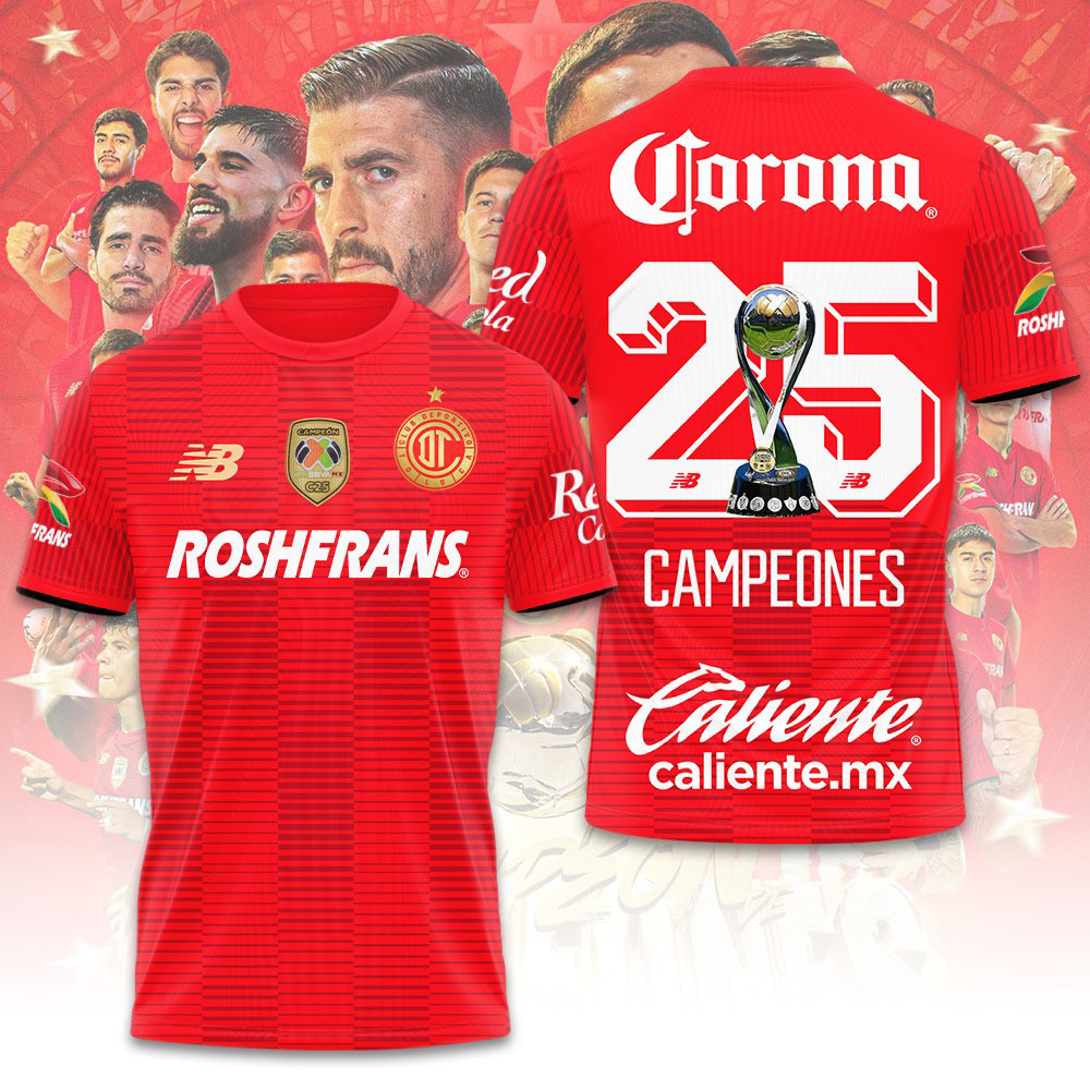 Deportivo Toluca FC 3D T-Shirt Fan Merch Gift Ideas For Husband