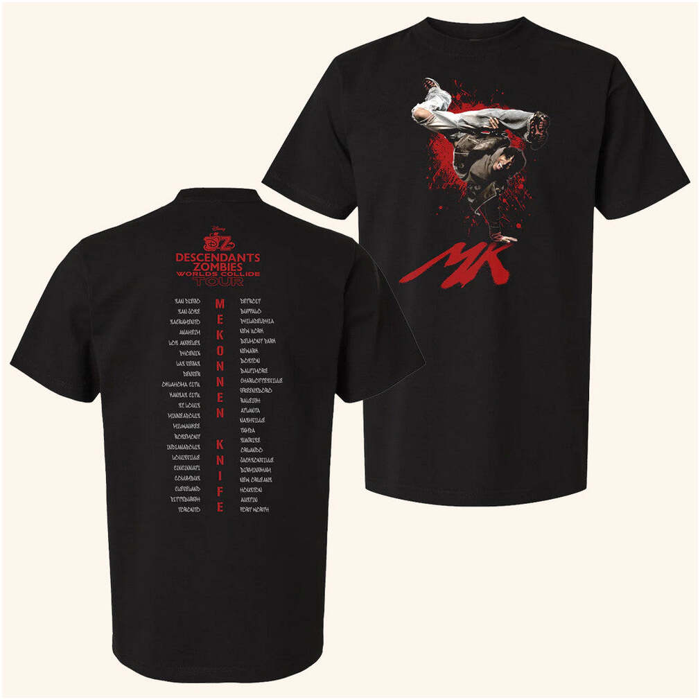 Descendants Zombies Worlds Collide Tour Merch Mekonnen Knife Cast T-Shirt Gifts For Him
