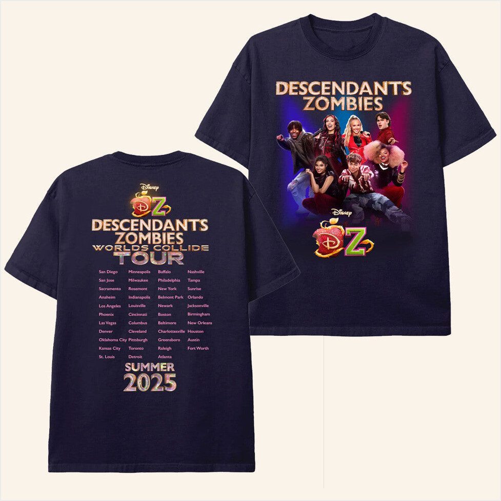 Descendants Zombies Worlds Collide Tour Shirt Descendants Zombies Worlds Collide Tour Merch