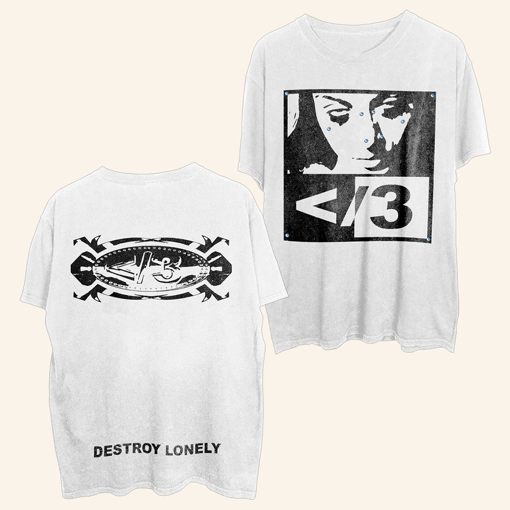 Destroy Lonely Merch Piercing Girl T-Shirt Destroy Lonely Shirt Gifts For Rapper Fans