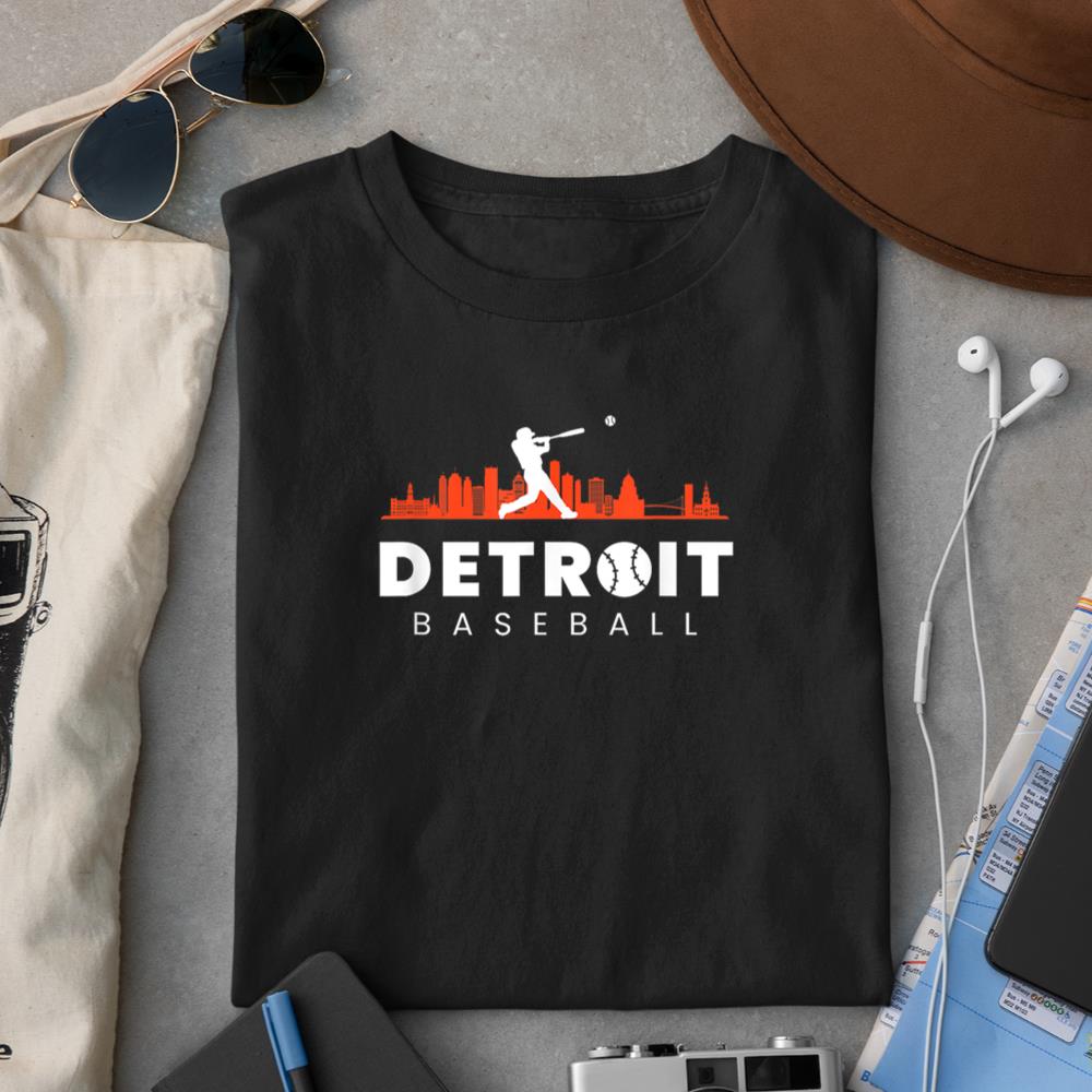 Detroit Baseball Vintage Minimalist Retro Baseball Lover T-Shirt