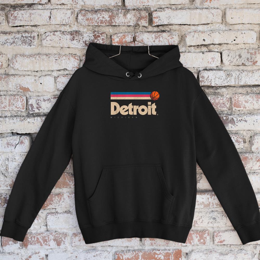 Detroit Basketball B-Ball City Michigan Retro Detroit Hoodie