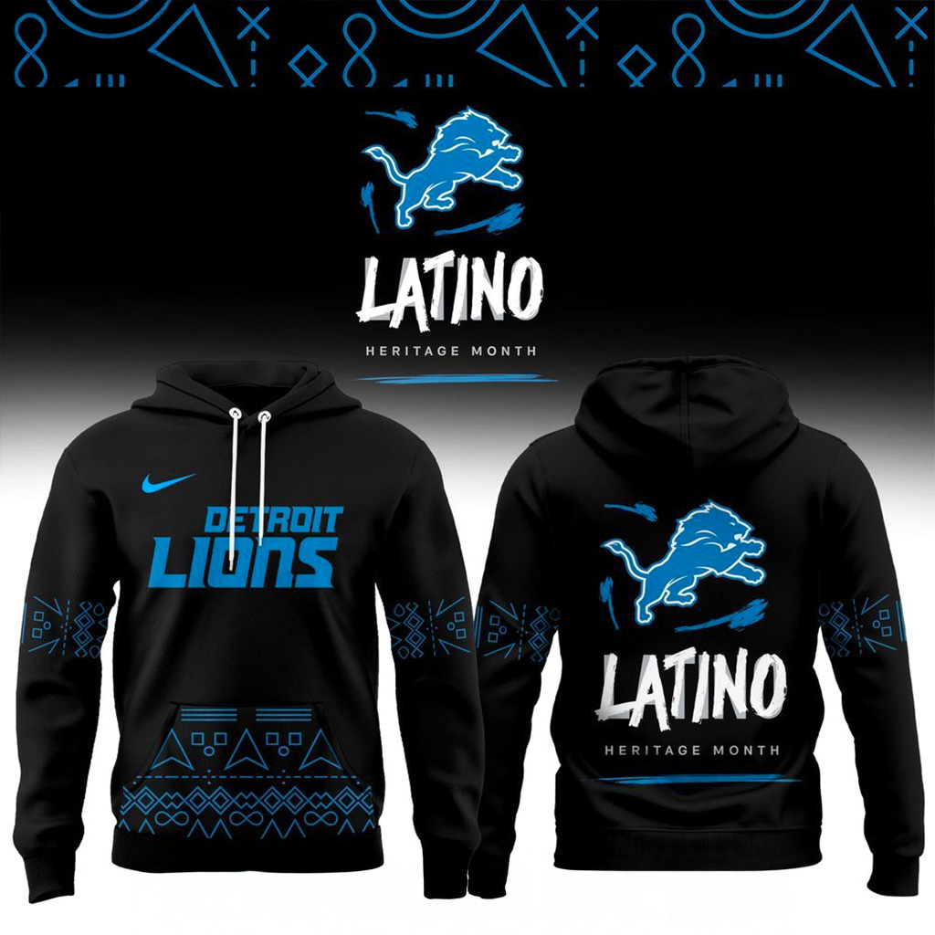 Detroit Lions X 2025 Latino Heritage Month Hoodie Detroit Lions Mech Gift For Football Fan