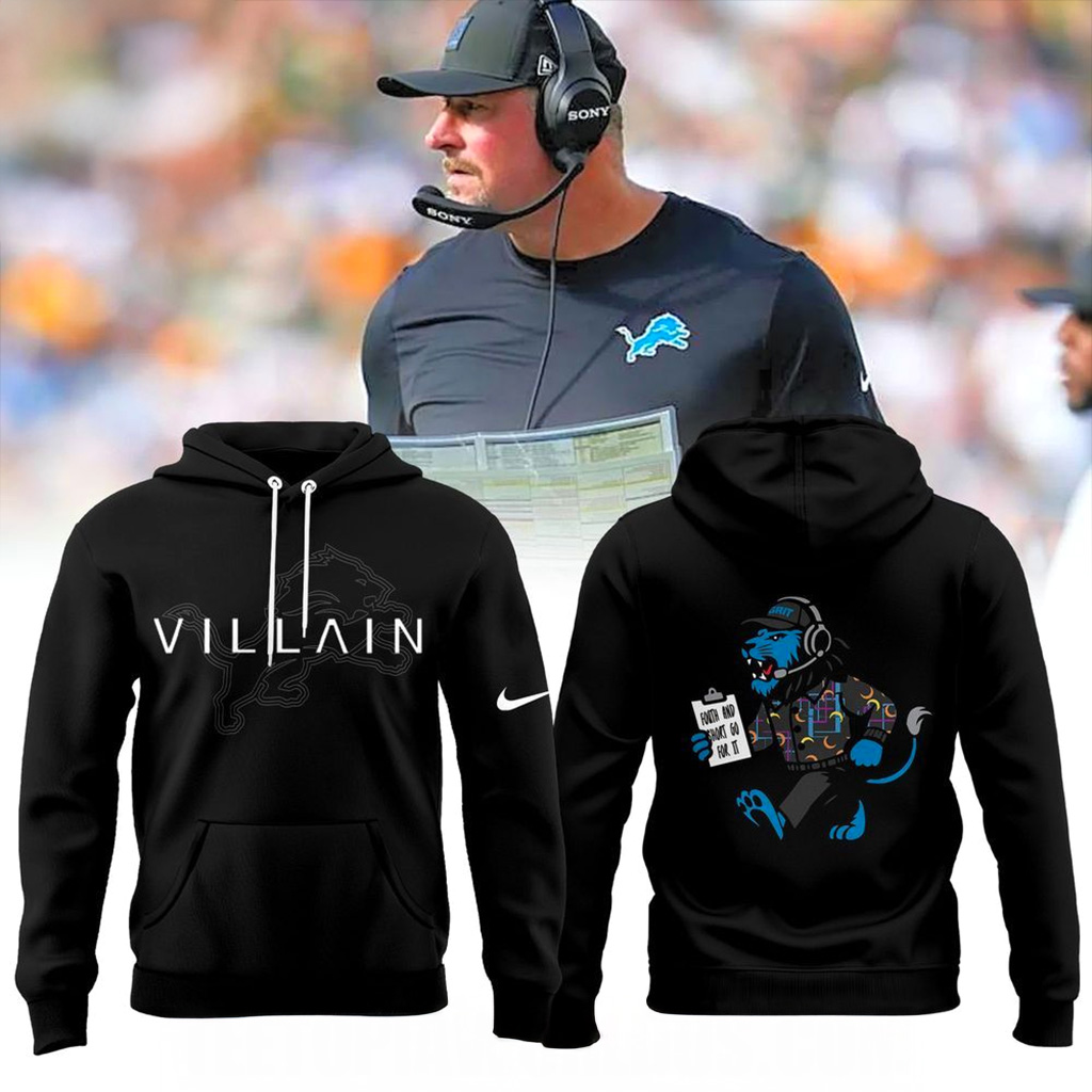 Detroit Lions X Coach Dan Campbell Hoodie Detroit Lions Merch Football Gifts For Men
