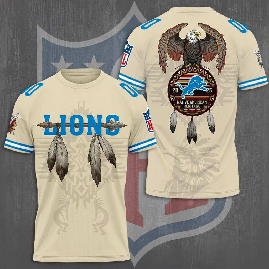 Detroit Lions X Native American Heritage Shirt Detroit Lions Merch Gift For Football Lovers