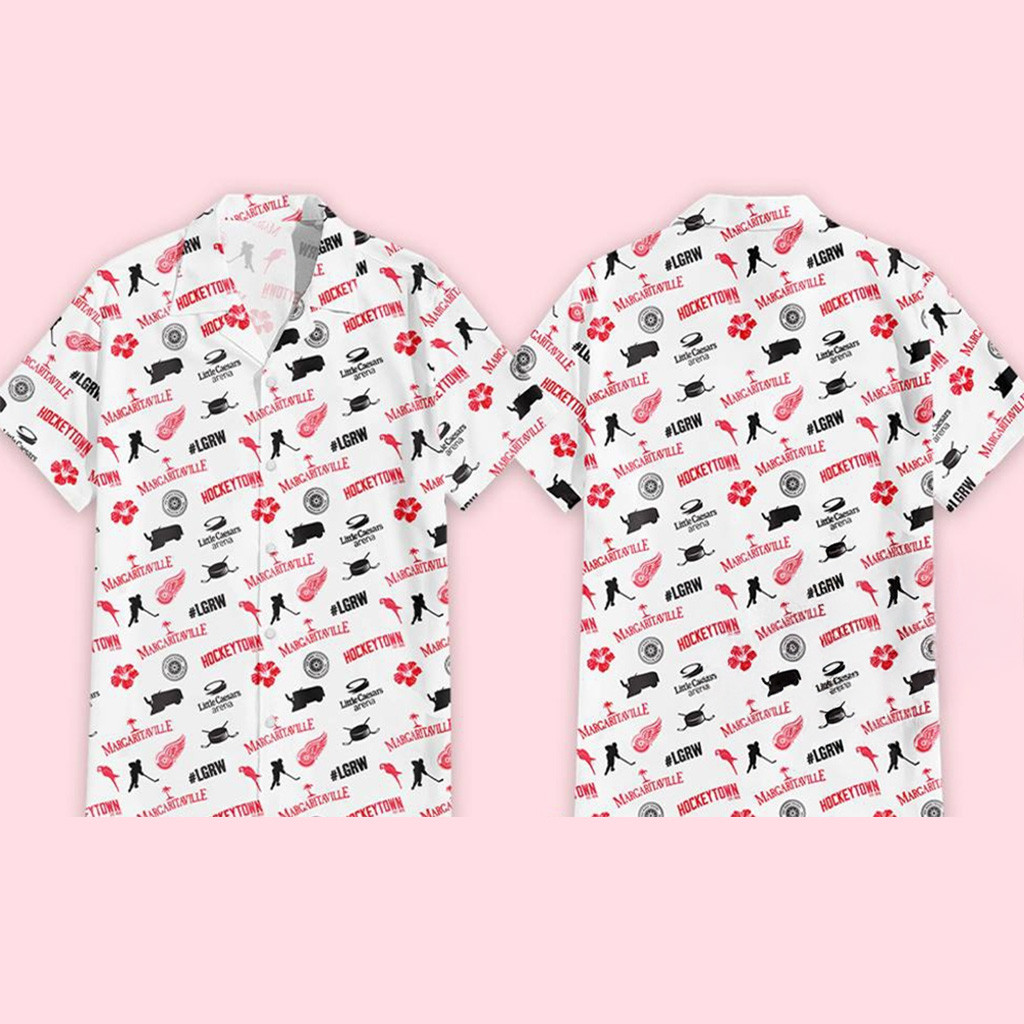 Detroit Red Wings Margaritaville Night 2025 Hawaiian Shirt Detroit Red Wings Merch