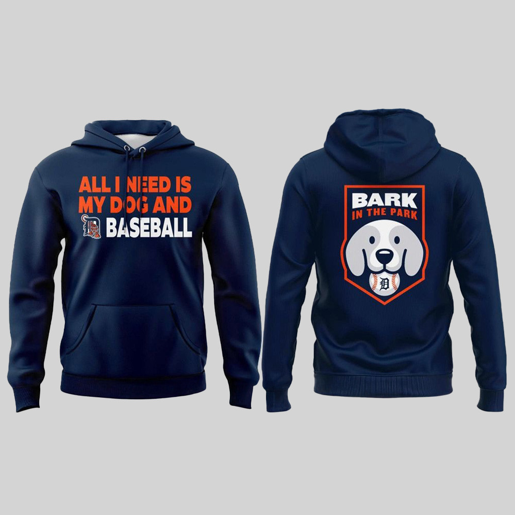 Detroit Tigers Bark In The Park 2025 Hoodie Detroit Tigers Merch Dad Gift Ideas