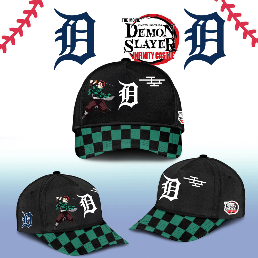 Detroit Tigers Demon Slayer Tanjiro Cap 2025 Gift Ideas For Baseball Fans