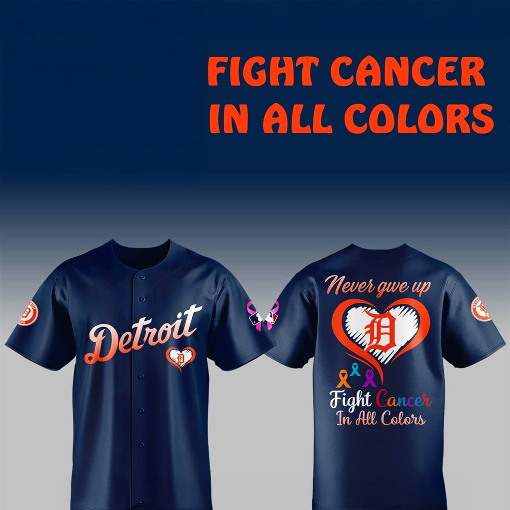 Detroit Tigers Fight Cancer In All Colors Jersey Detroit Tigers Merch Gift For Football Fans
