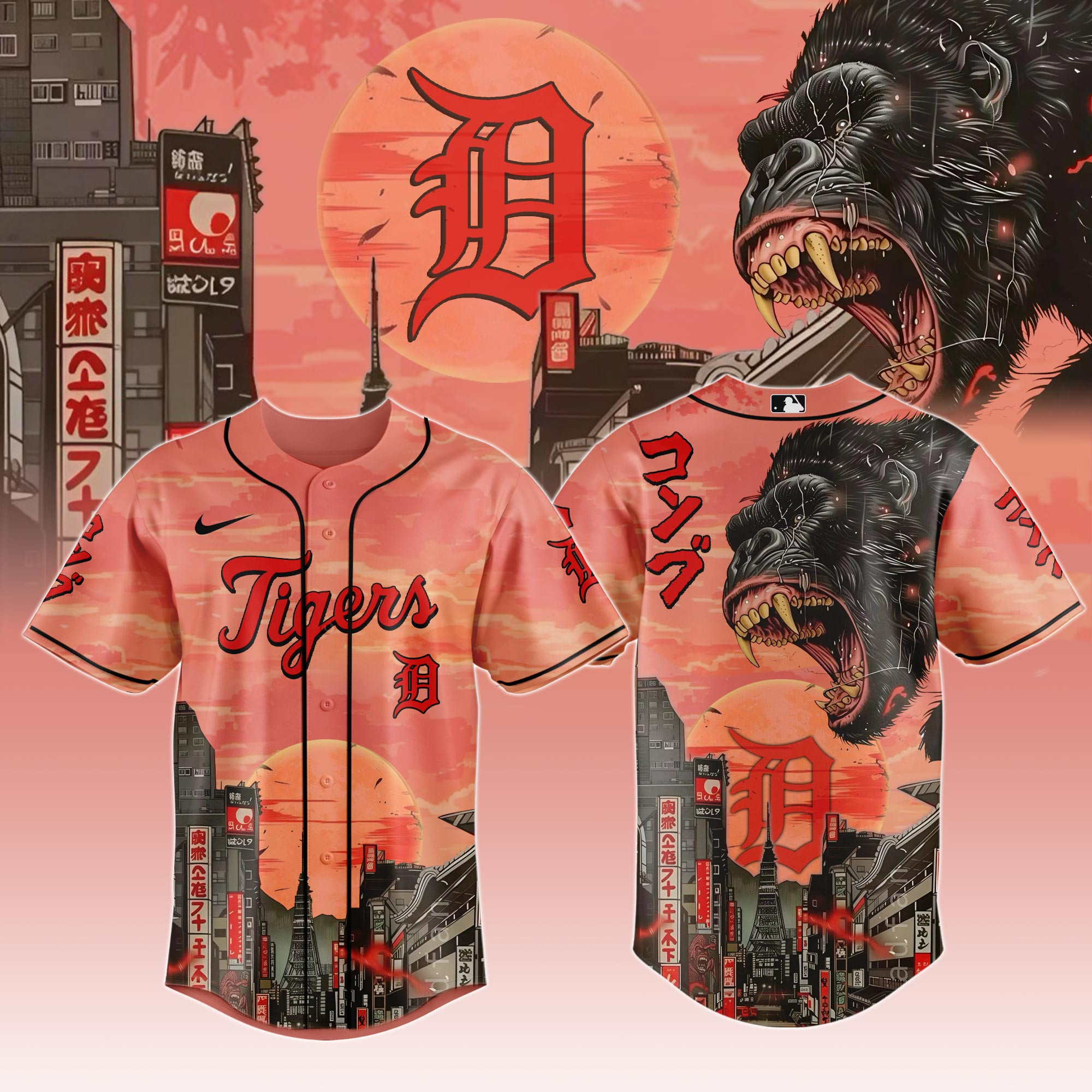 Detroit Tigers Mlb X Japanese Heritage Kong Baseball Jersey For Fans