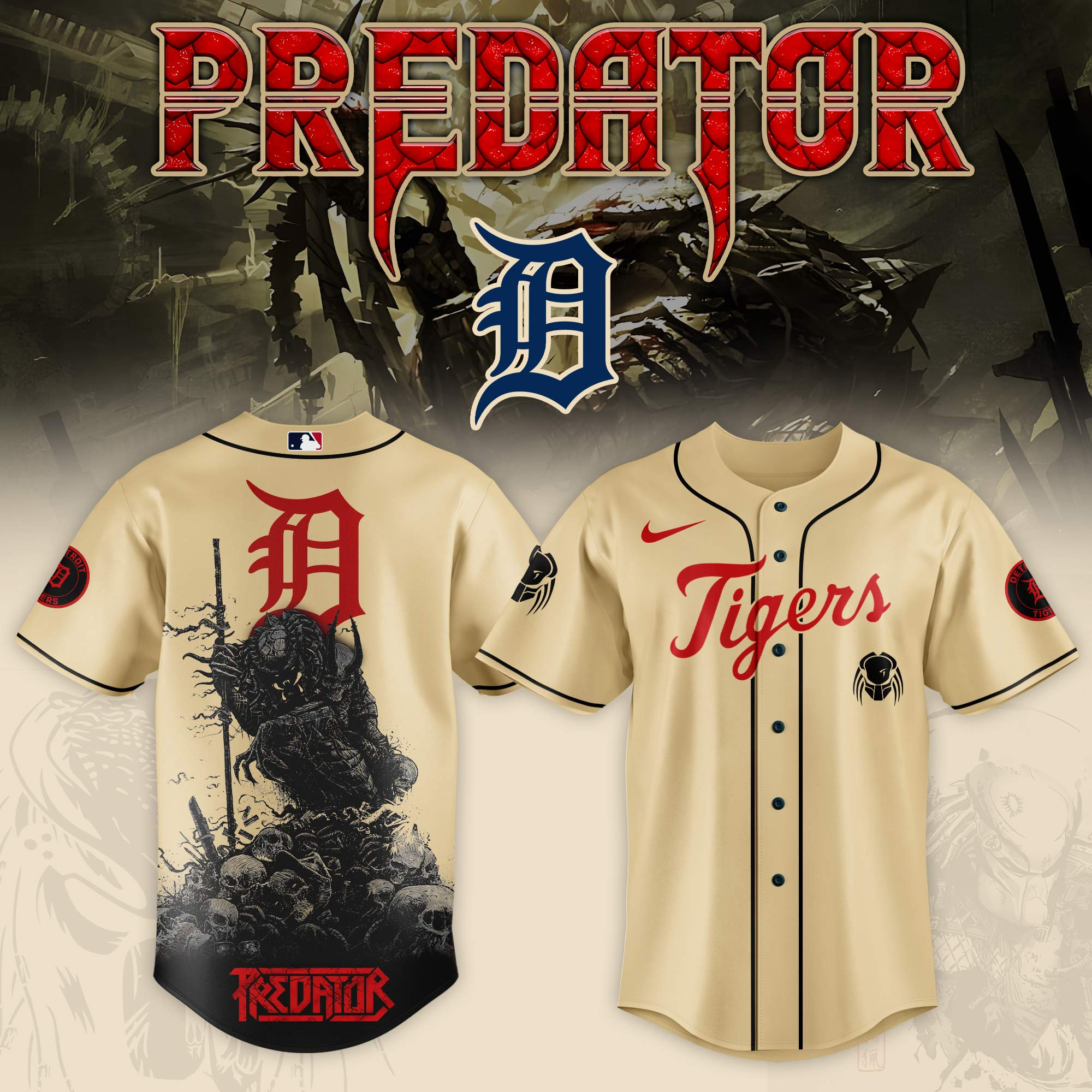 Detroit Tigers Mlb X Predator Baseball Jersey For Fans