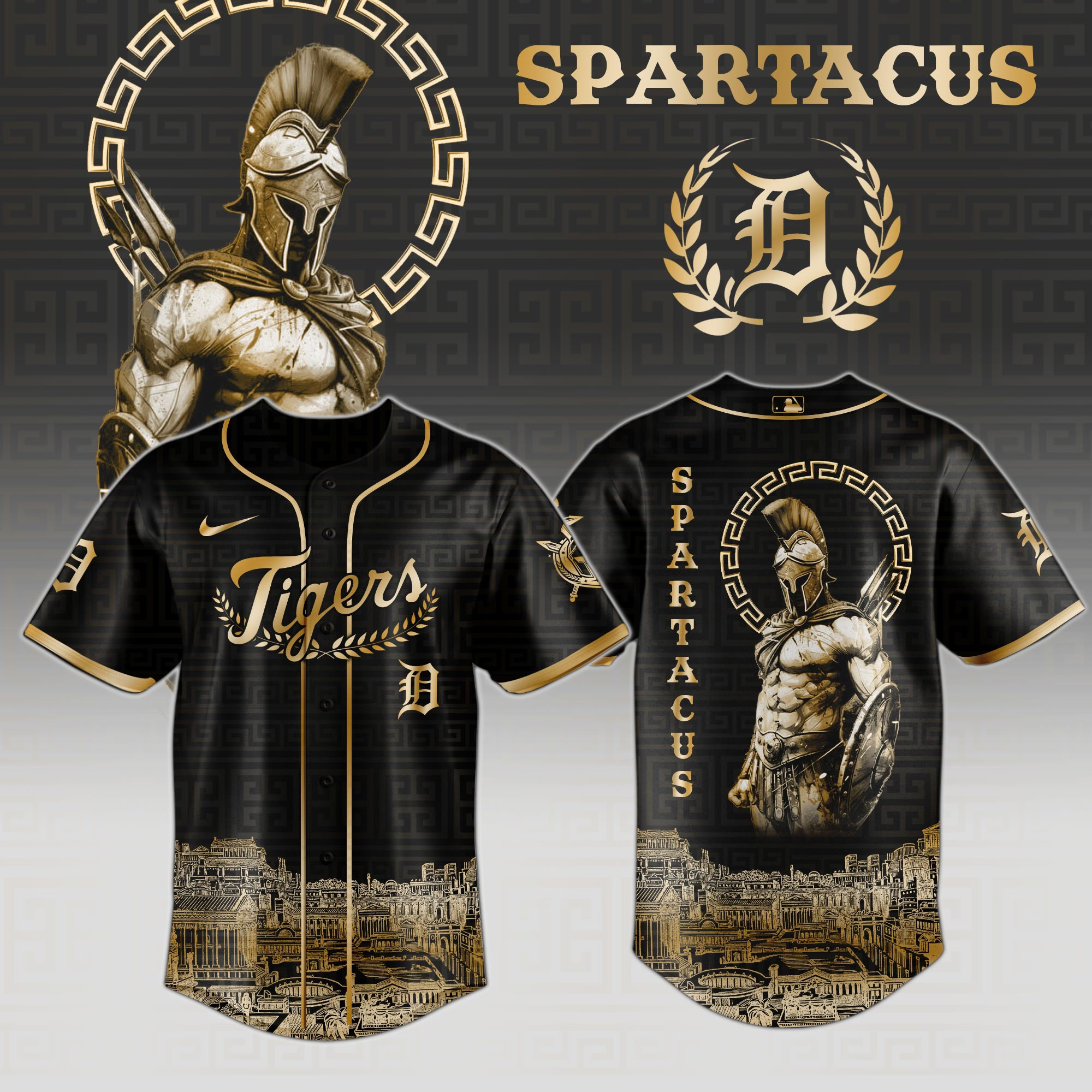 Detroit Tigers Mlb X Spartacus Baseball Jersey For Fans