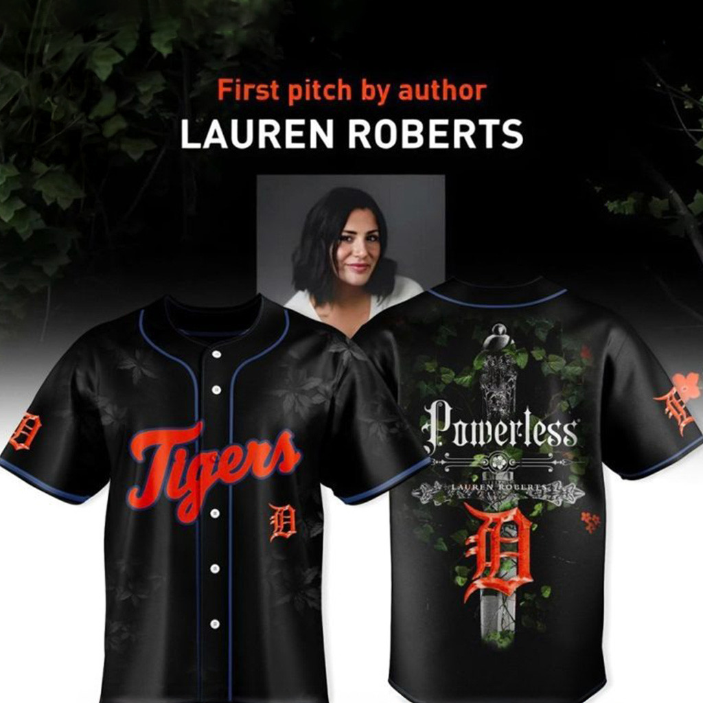 Detroit Tigers Powerless Lauren Roberts Jersey Detroit Tigers Merch Gifts For Baseball Fans
