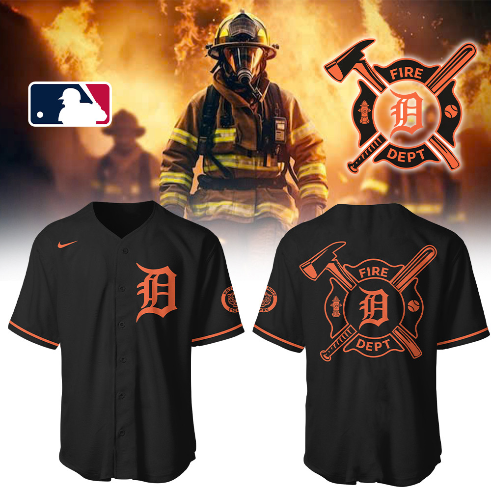 Detroit Tigers X Firefighter Appreciation Night Jersey Unique Gifts For Baseball Fans