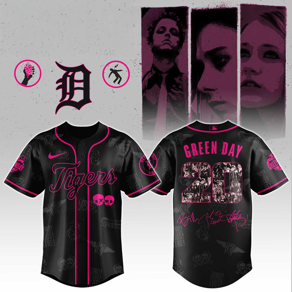 Detroit Tigers X Green Day 20 Years Of American Idiot 2025 Jersey