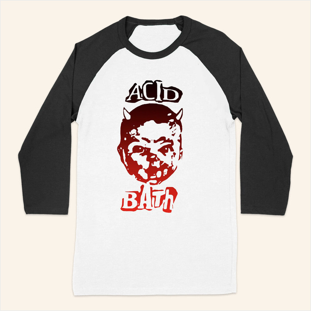 Devil Baby Baseball T-Shirt Acid Bath Official Merch Birthday Gifts For Besties