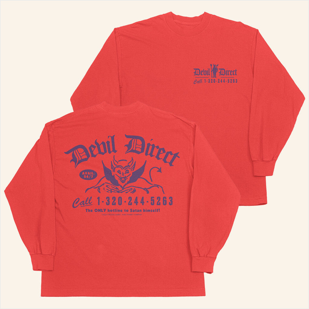 Devil Direct Long Sleeve T-Shirt Freddie Gibbs Merch Gift Ideas For Fans Birthday Gifts For BFF