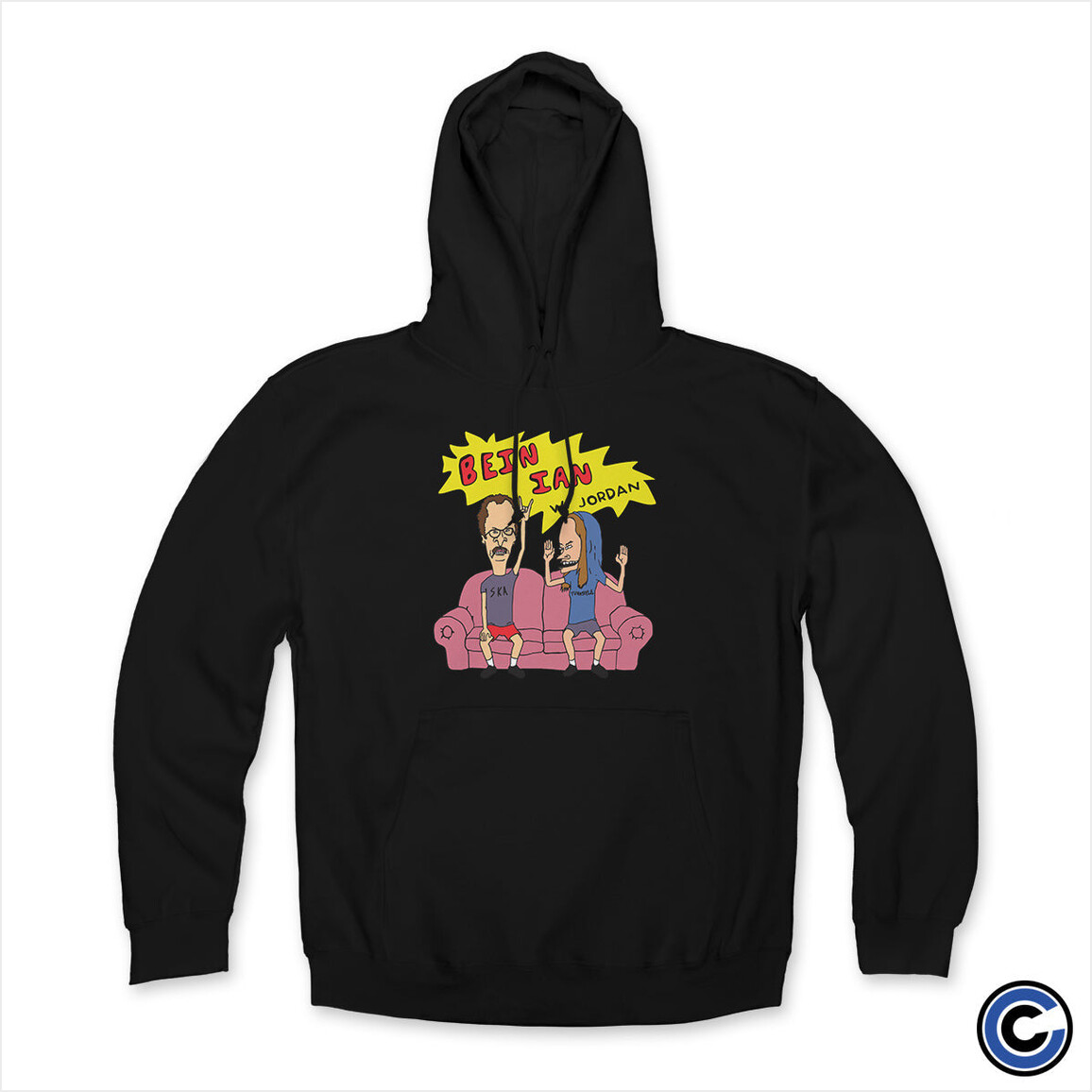 Devil Horns Hoodie Bein' Ian with Jordan Podcast Merch Bein' Ian with Jordan Podcast Hoodie