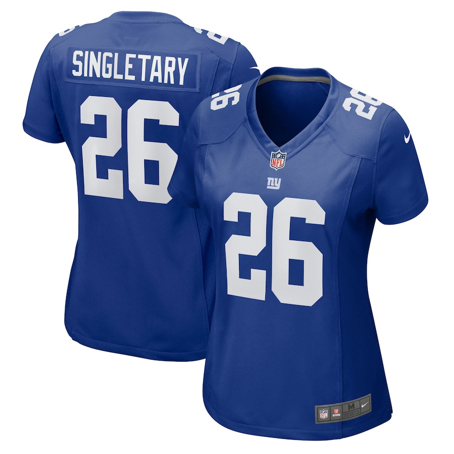 Devin Singletary 26 New York Giants Women's Game Jersey - Royal - JS121