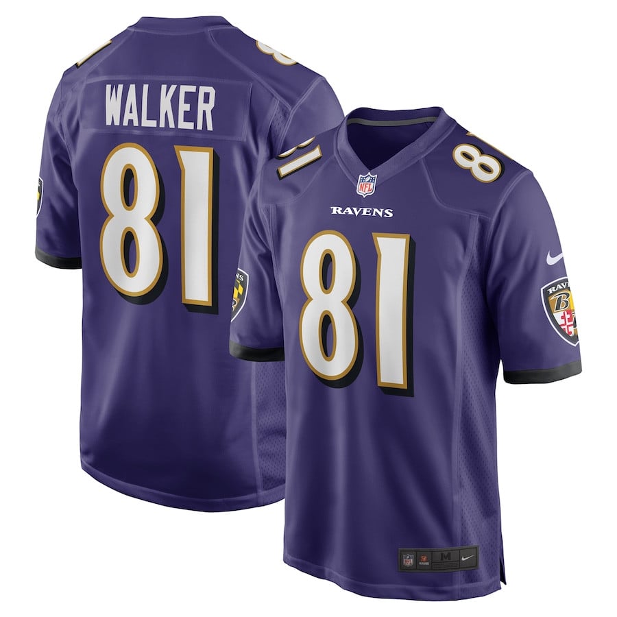 Devontez Walker 81 Baltimore Ravens Team Game Men Jersey - Purple - JSDV525