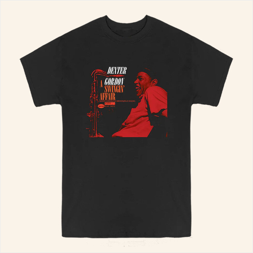 Dexter Gordon A Swingin' Affair Album Cover Series T-Shirt Blue Note Merch Fan Birthday Gifts