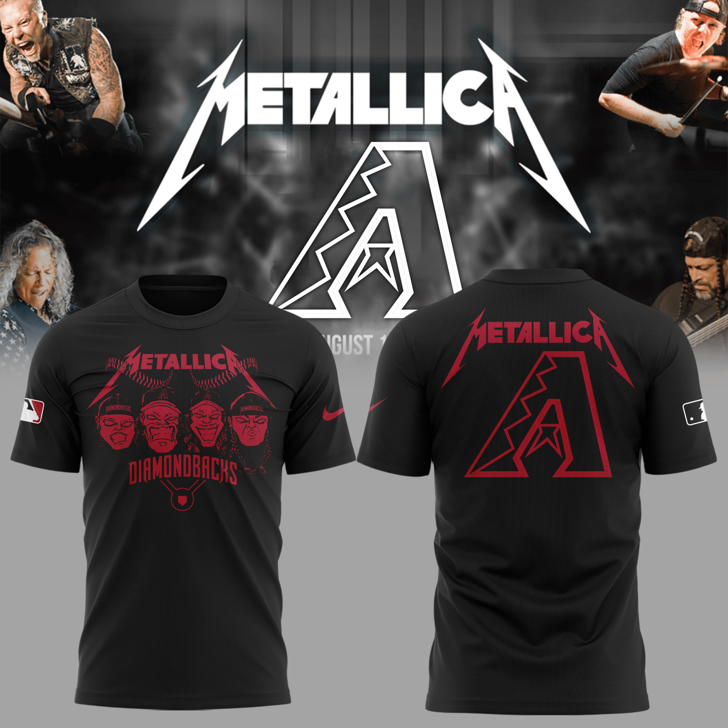Diamondbacks Baseball Metallica Night Shirt Presents For Baseball Fans