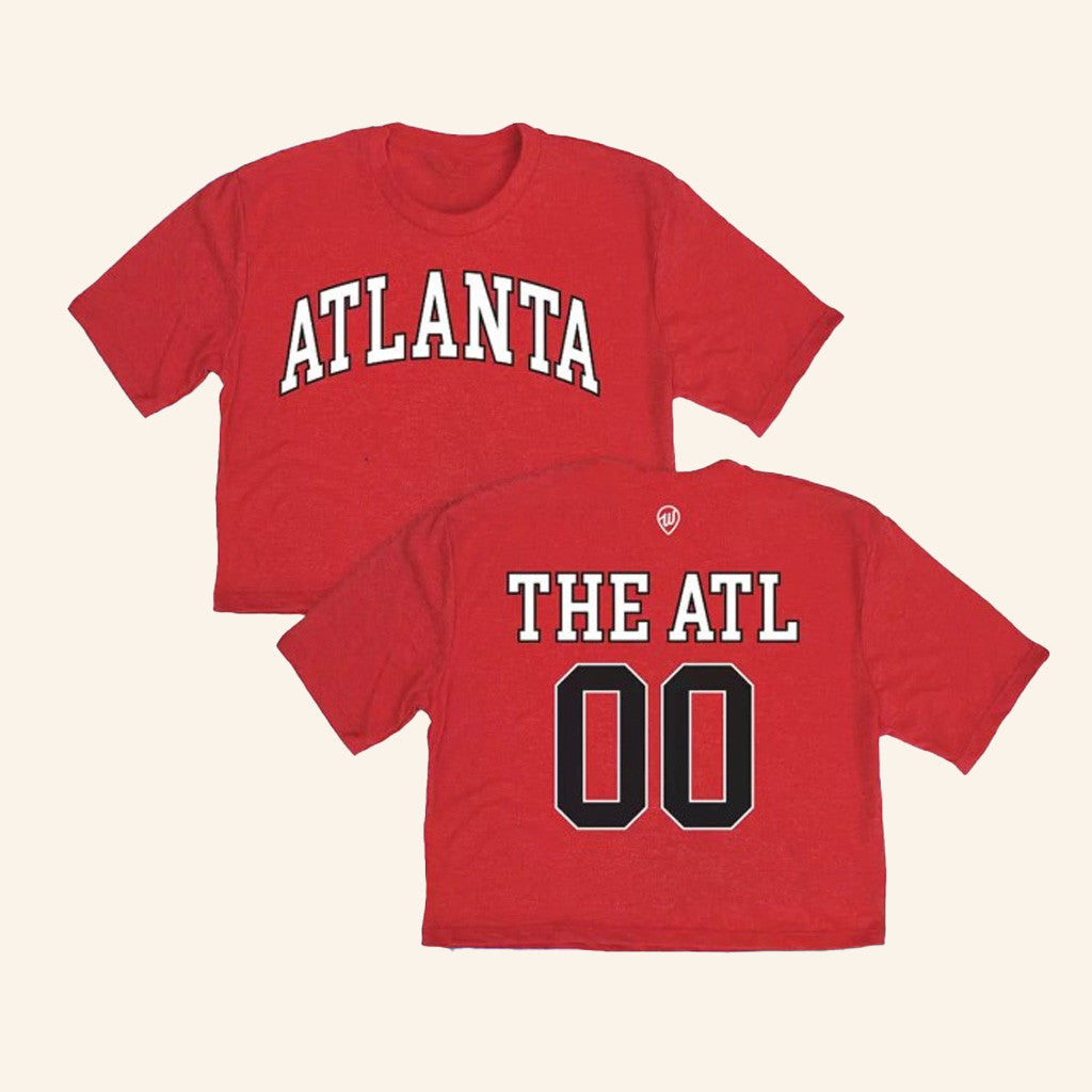 Dick's Sporting Goods Merch Where I'm From Women's Atlanta Red 2 Hit Cropped Shirt Gifts For G'lfriend