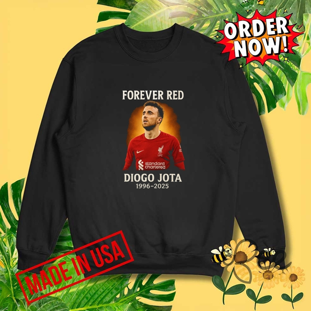Diogo Jota Forever Red 1996 2025 Thank You For All The Memories Sweatshirt RIP Diogo Jota Sweatshirt Fans Gifts