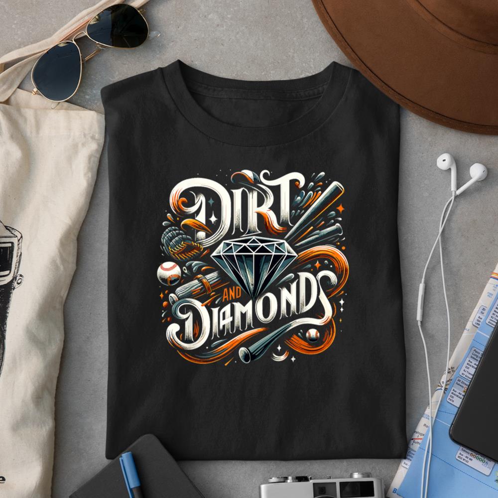 Dirt And Diamonds Shirt Baseball Shirt For Baseball Players T-Shirt