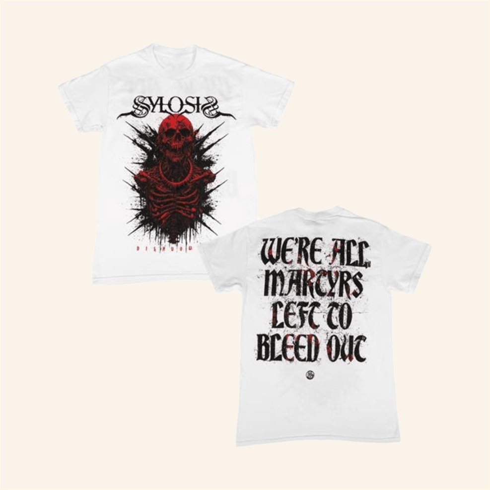 Disavowed White T-Shirt Sylosis Merch Birthday Gifts For Besties Christmas Presents
