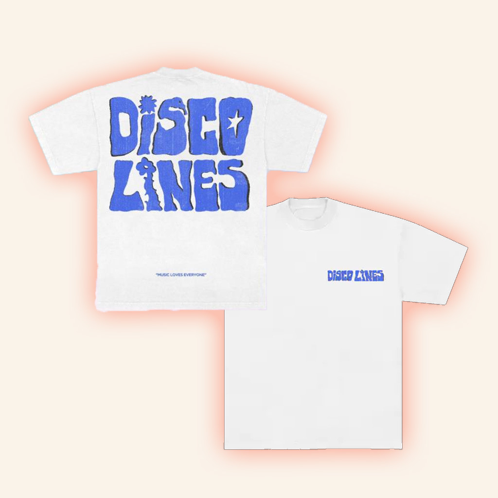 Disco Disco Disco Merch Disco Lines Stacked White T-Shirt Gift For Fans