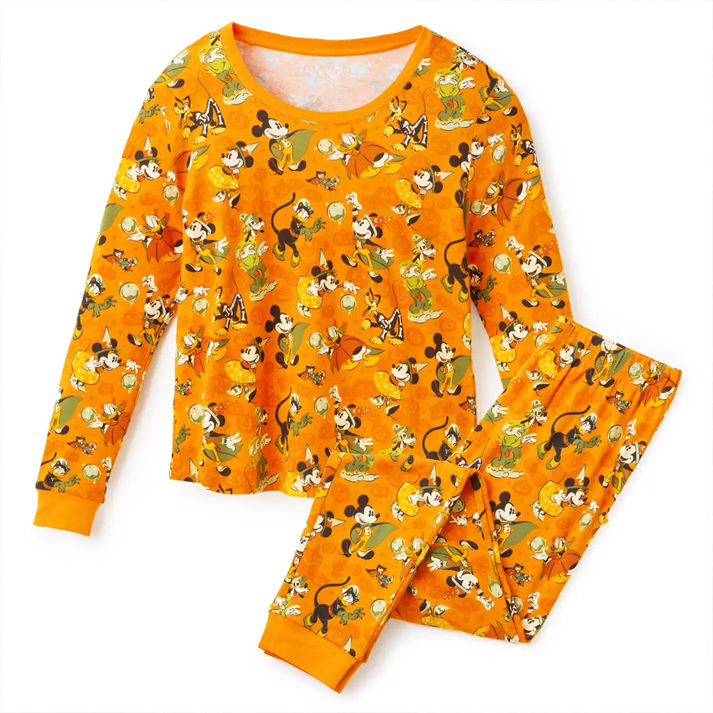 Disney Halloween Merch 2025 Mickey Mouse And Friends Halloween Pajama Sets For Women's
