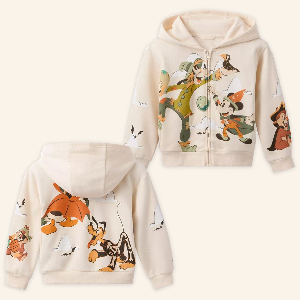 Disney Halloween Merch 2025 Mickey Mouse And Friends Halloween Zip Hoodie Fan Merch