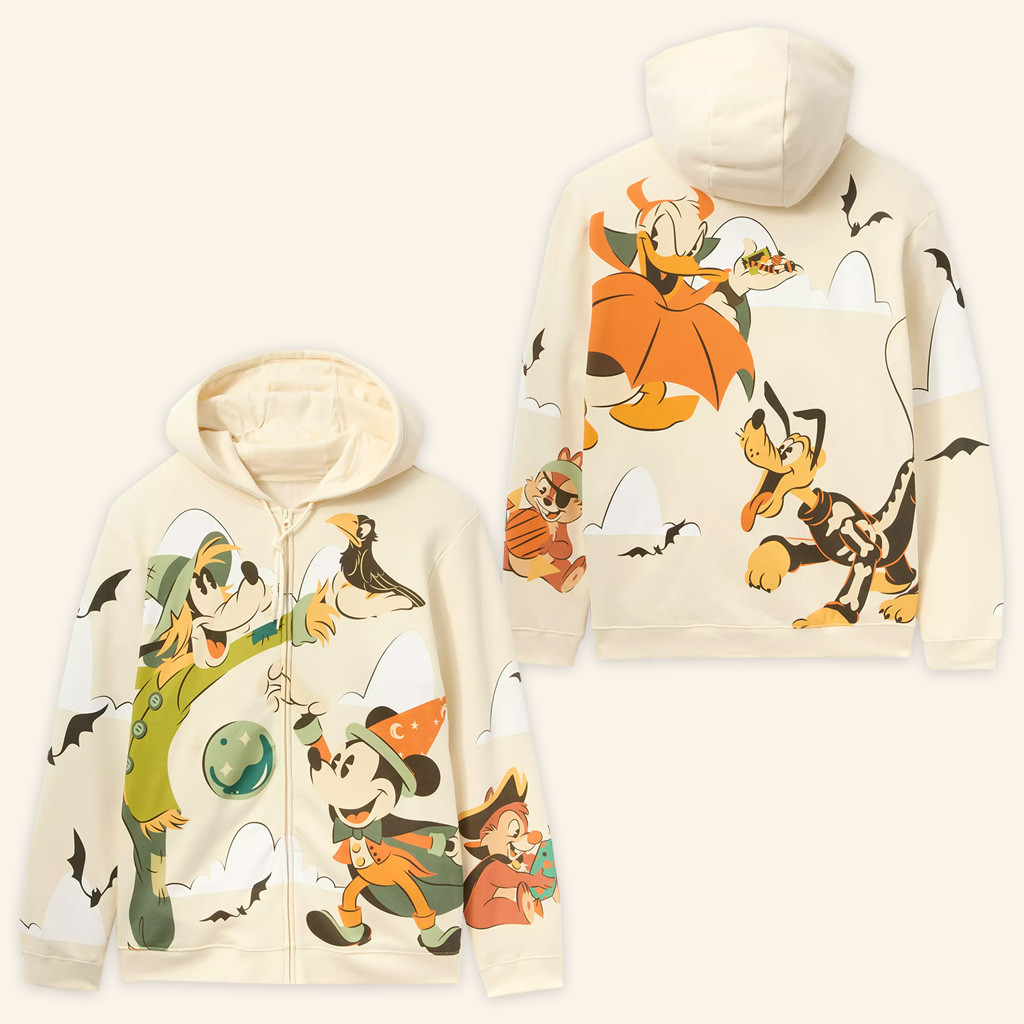 Disney Halloween Merch 2025 Mickey Mouse And Friends Halloween Zip Hoodie Friends Gifts