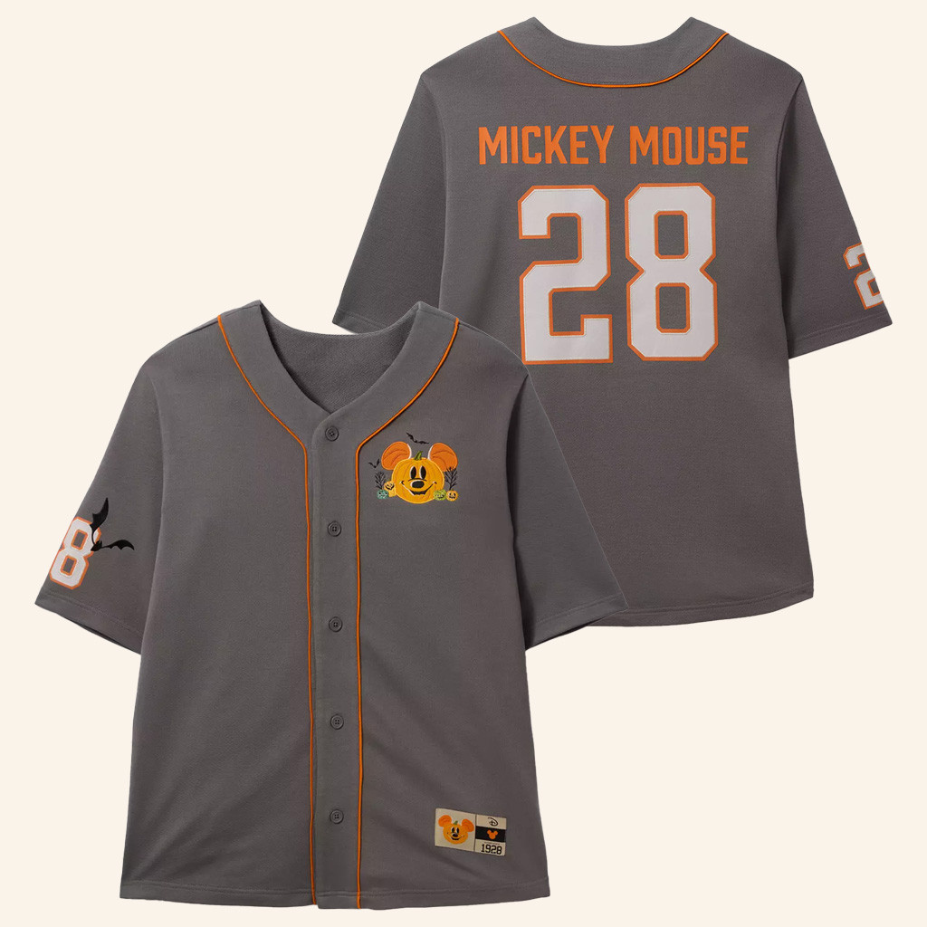 Disney Halloween Merch 2025 Mickey Mouse Halloween Baseball Jersey Gifts For Daughter