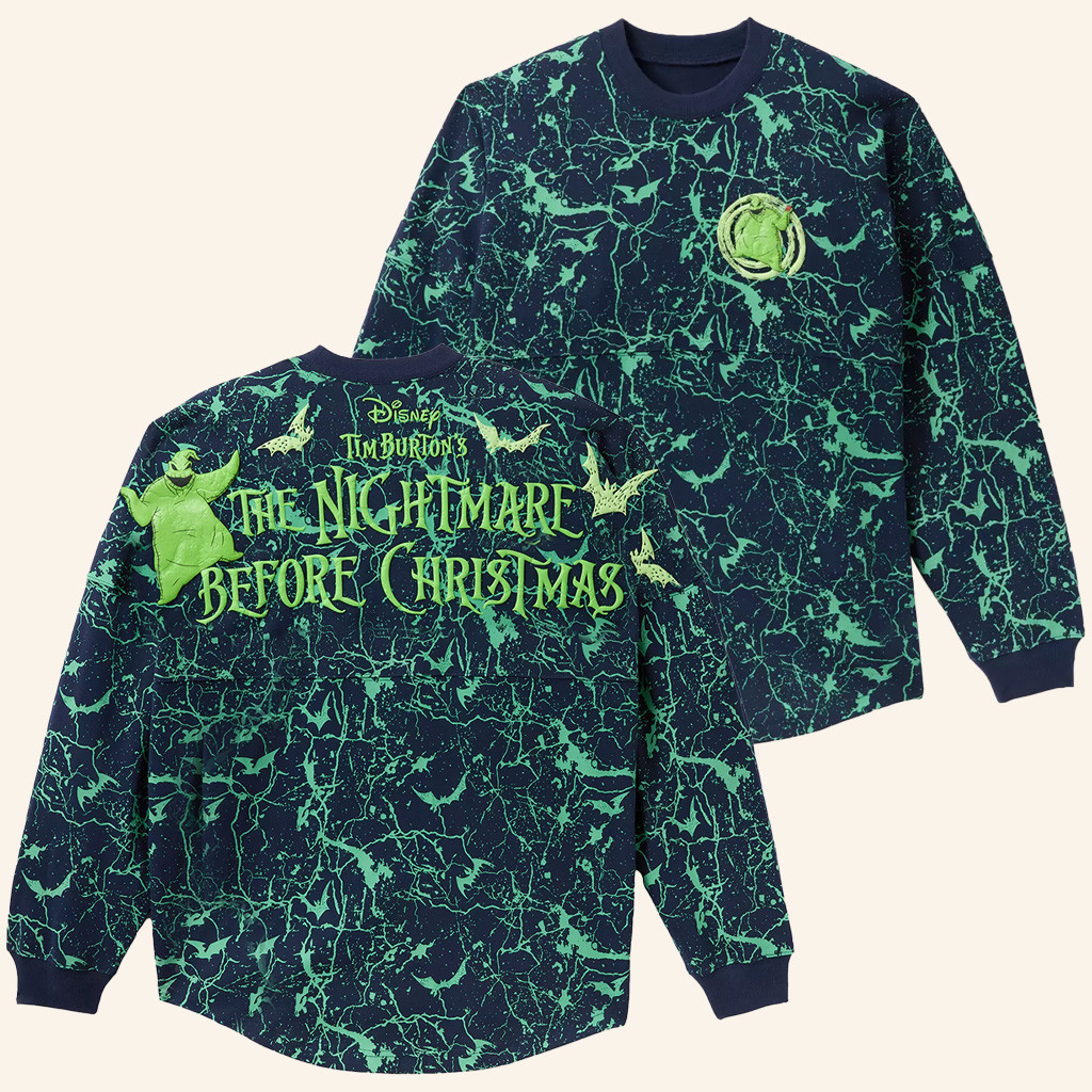 Disney Halloween Merch 2025 Oogie Boogie Glow In The Dark Spirit Long Sleeve T-Shirt