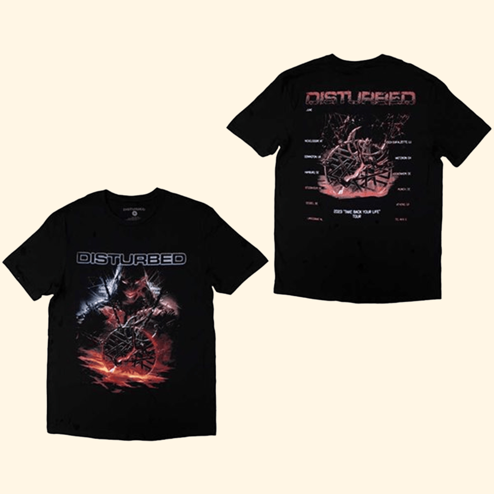 Disturbed European Tour '23 Medallion T-Shirt Disturbed Merch Father's Day Gifts For Son