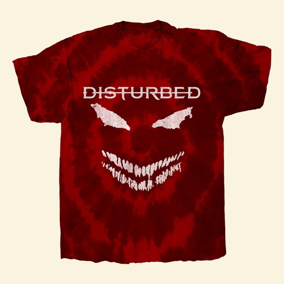 Disturbed Scary Face Tie Dye T-Shirt Disturbed Merch Father's Day Birthday Gifts For Husband