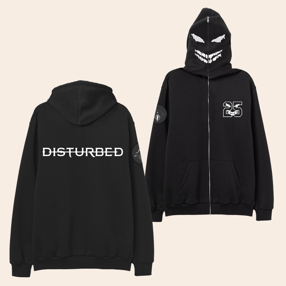 Disturbed The Sickness 25 Face Zip-Up Hoodie Disturbed Merch Father's Day Gifts For Son