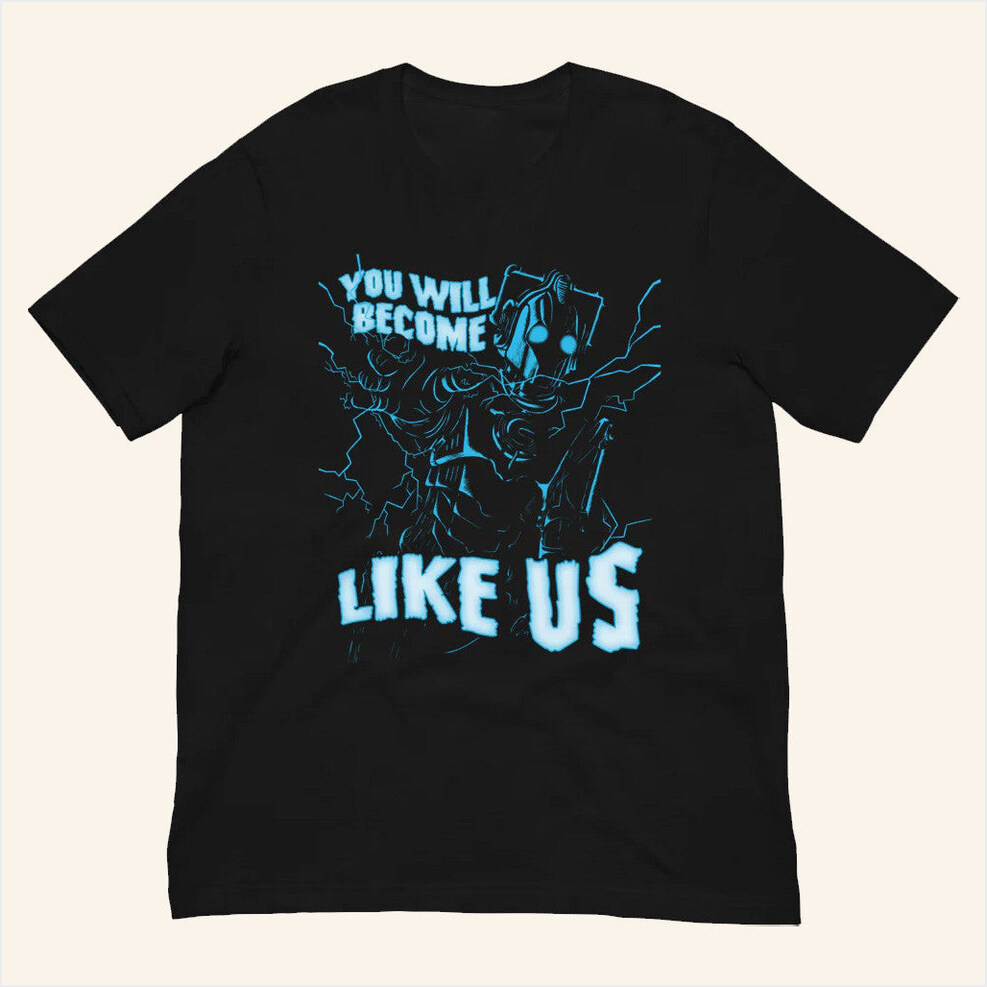 Doctor Who Cyberman T-Shirt BBC Merch Best Birthday Gifts For Husband Gifts For Friends