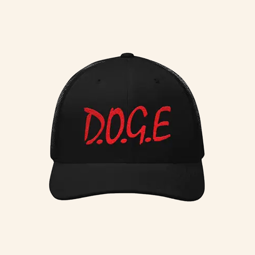 DOGE Gov Merch Straight Outta DOGE Trucker Hat Embroidered Gifts For Friends