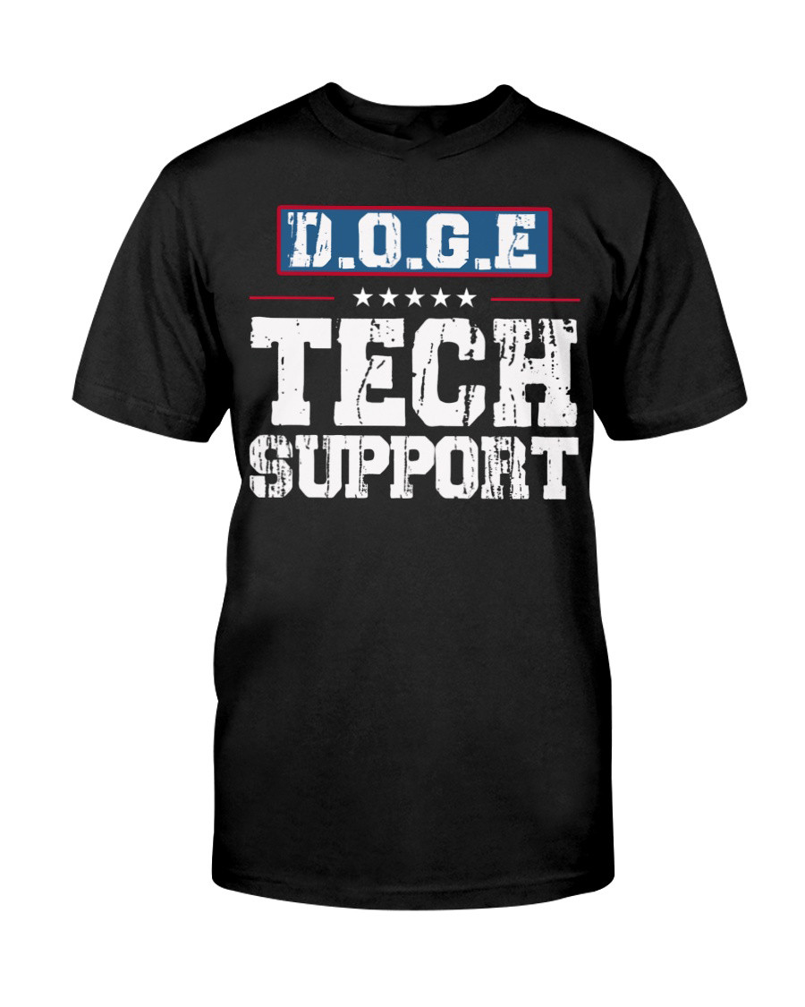 DOGE Tech Support T-shirt Dogecoin Crypto Shirt Men Clothing Gifts For Tech Lovers