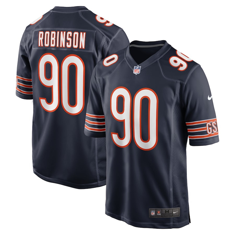 Dominique Robinson 90 Chicago Bears Game Men Jersey - Navy - JSDV476