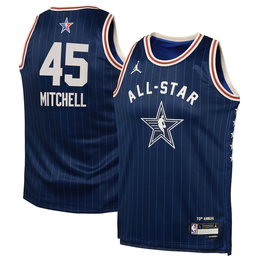 Donovan Mitchell 45 2024 NBA All-Star Game Swingman YOUTH Jersey - Navy - JS809