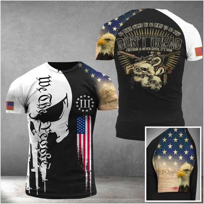 Don't Tread Freedom Is Never Given It's Won T-Shirt We The People Target Patriotic Shirts Men's