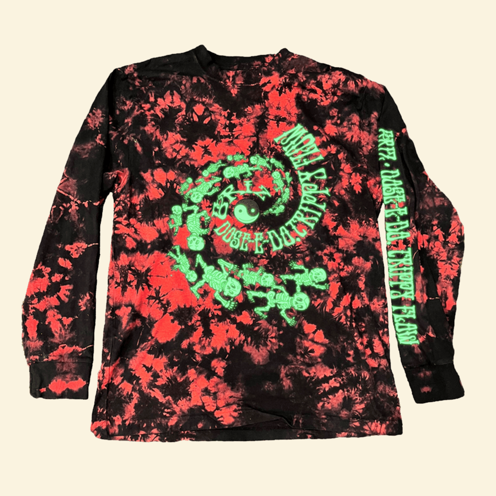 Dose E Do Glow Griz Red Tie Dye Long Sleeve T-Shirt Griz Merch Birthday Gifts For DJ Fans
