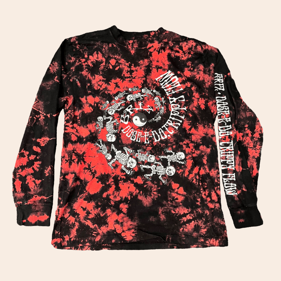 Dose E Do Glow Red Tie Dye Long Sleeve T-Shirt Griz Merch Birthday Gifts For DJ Fans BFF Gifts