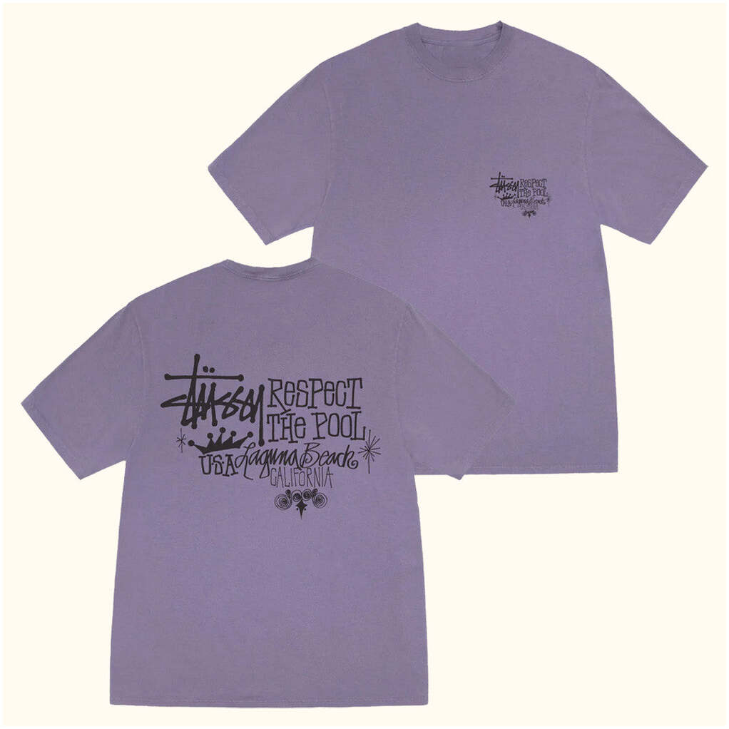 Dover Street Market Merch Stüssy Respect The Pool Pigment Dyed T-Shirt Gifts For Wife