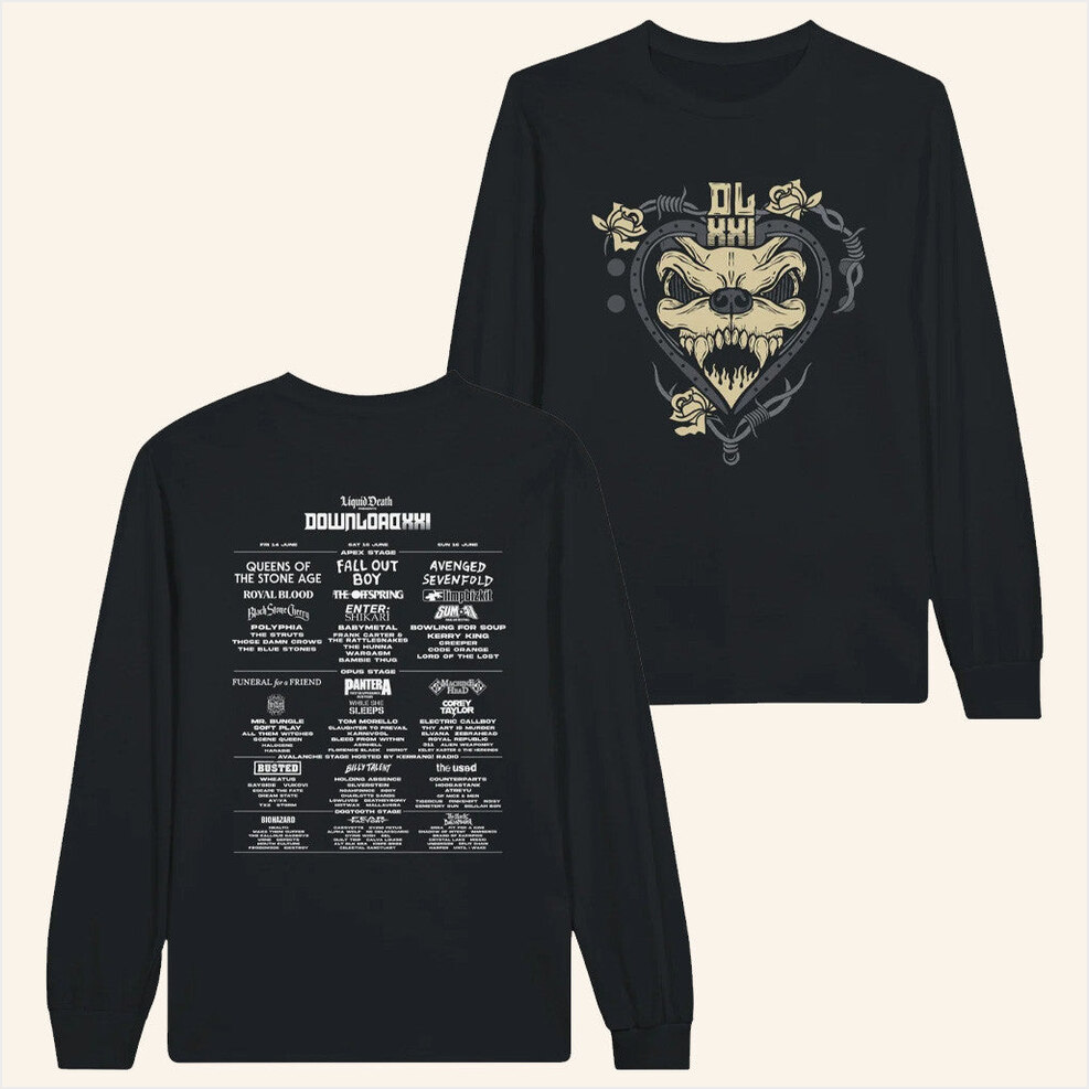 Download Snake Lightning 2025 Line Up Long Sleeve T-Shirt Download Festival Merch Him Gifts